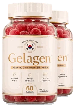 2 Gelagen gummy jars with cream labels
