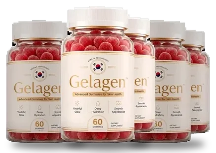 3 Gelagen gummy jars with cream labels